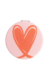 John Lewis Caroline Gardner Linked Hearts Pocket Mirror Pink/Orange- Buy online at McGrocer