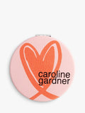 Caroline Gardner pink orange linked hearts pocket mirror, UK version