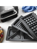 Russell Hobbs 3-in-1 sandwich panini waffle maker black silver - British product