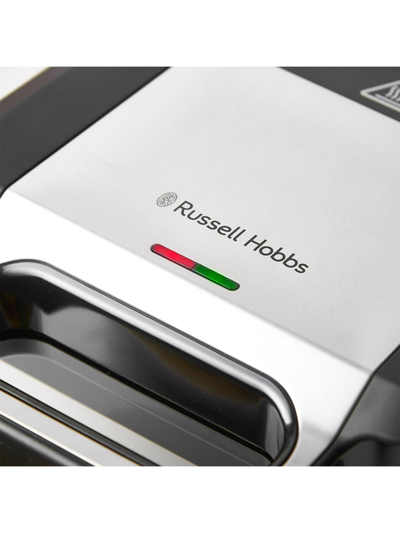 Russell Hobbs 3-in-1 sandwich panini waffle maker black silver - British product