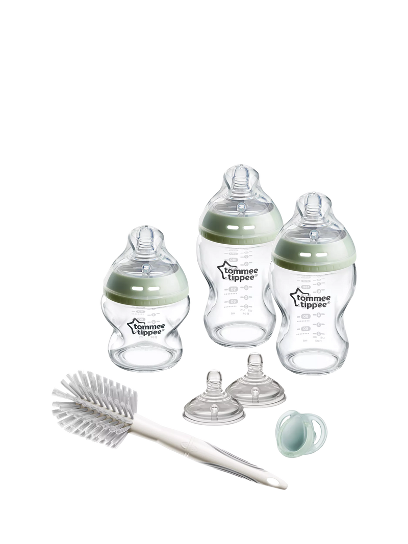 Tommee Tippee Natural Start glass bottle starter kit muted (British brand)