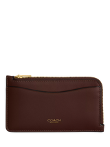 John Lewis Coach New York Leather Zipped Card Case- Buy online at McGrocer