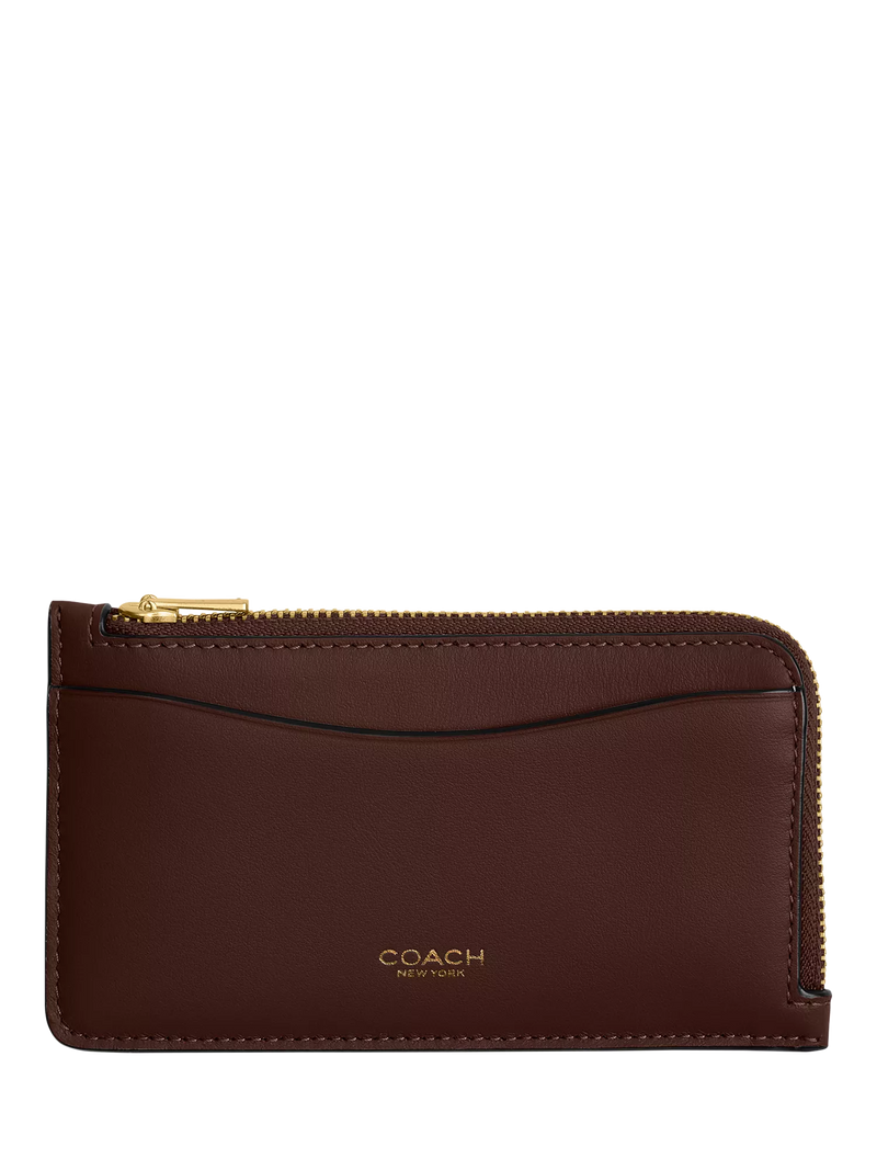 Coach leather zipped card case compact size, UK version