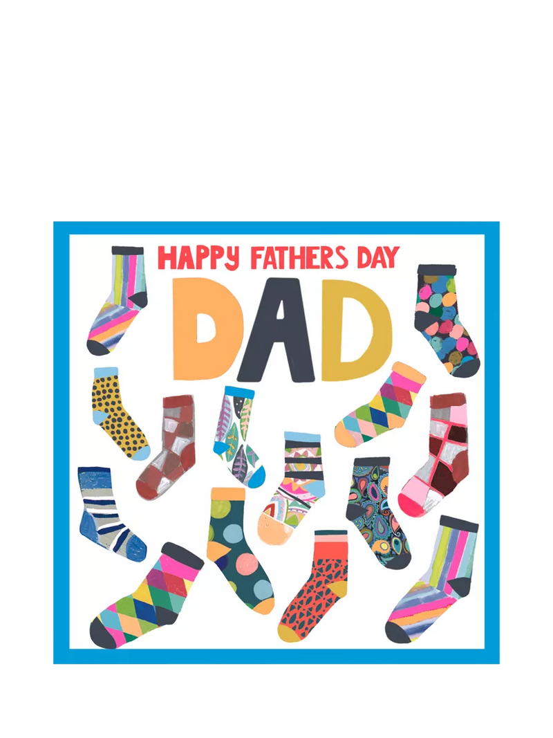 Paper Salad Father's Day card socks design 155mm, imported from the UK