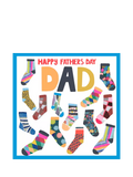Paper Salad Father's Day card socks design 155mm, imported from the UK