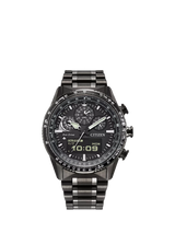 John Lewis Citizen Men's Promaster Skyhawk Chronograph Watch, Black Dial, 43mm- Buy online at McGrocer