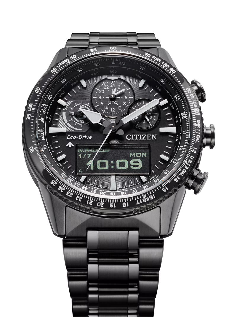 Citizen Promaster Skyhawk chronograph watch black dial, imported from the UK