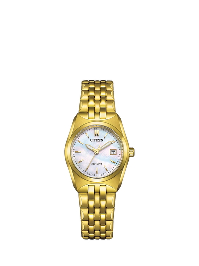 John Lewis Citizen Women's Corso Eco-Drive Gold-Tone Bracelet Watch- Buy online at McGrocer