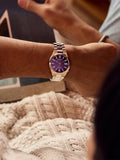 Citizen Tsuyosa automatic watch with purple dial, UK version