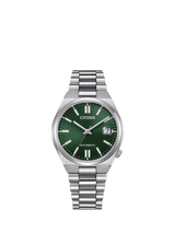 John Lewis Citizen Tsuyosa Automatic Men's Bracelet Strap Watch, Green- Buy online at McGrocer