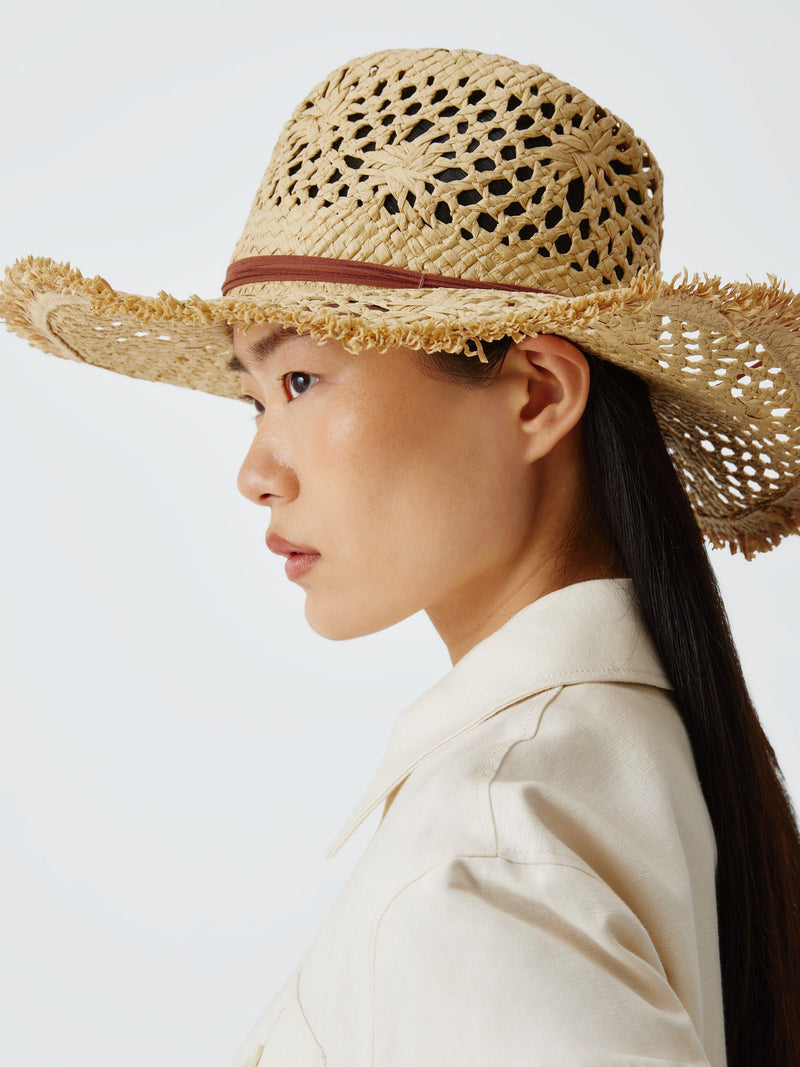 John Lewis natural straw cowboy hat, imported from the UK