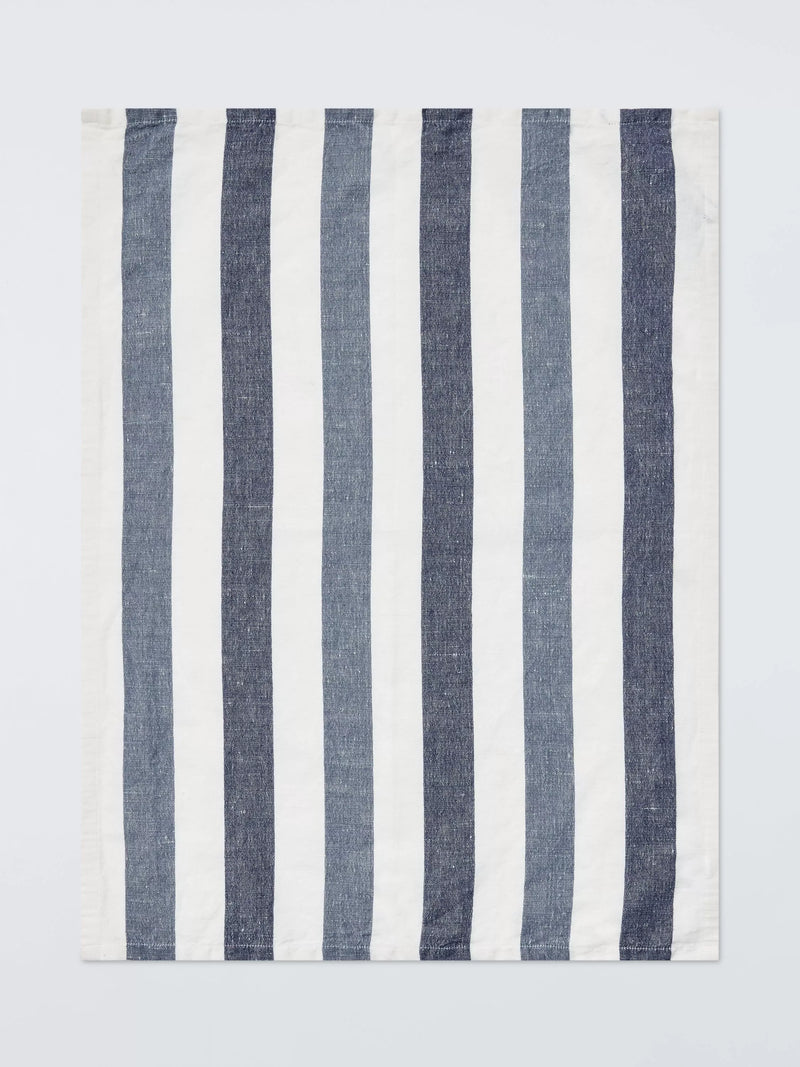 John Lewis navy striped cotton tea towel 50x70cm (British brand)