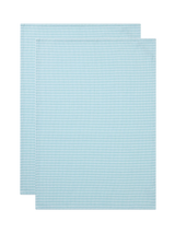 John Lewis John Lewis Waffle Cotton Tea Towel, Set of 2, Blue- Buy online at McGrocer