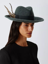 John Lewis Whiteley Waverly Wool Felt Fedora Hat Grey Marl- Buy online at McGrocer