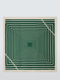 John Lewis silk scarf geometric stripe green 90x90cm, UK version
