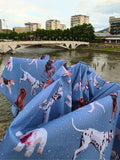 Fulton dog umbrella Blue/Multi manual - British product