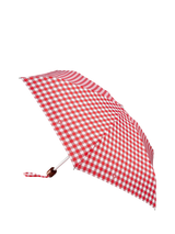 John Lewis Fulton Tiny 2 Gingham Umbrella, Red/White- Buy online at McGrocer