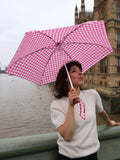 Fulton Tiny 2 Gingham compact umbrella (British brand)