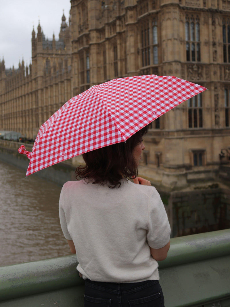 Fulton Tiny 2 Gingham compact umbrella (British brand)