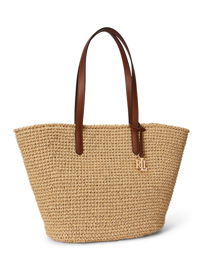 Lauren Ralph Lauren crochet straw large tote bag, UK version