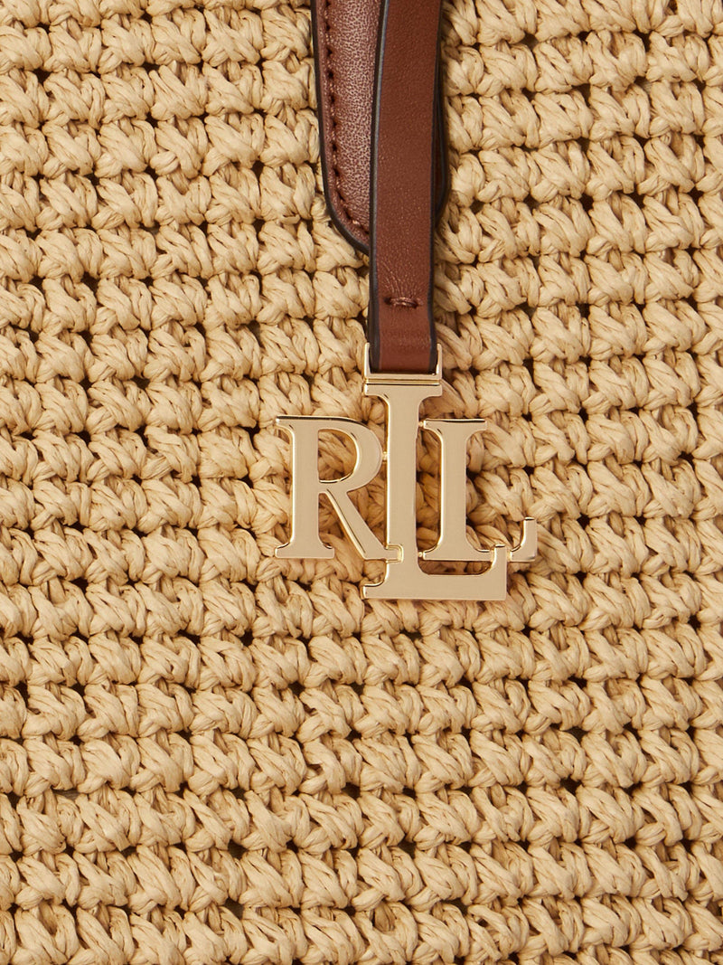 Lauren Ralph Lauren crochet straw large tote bag, UK version