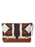 Ralph Lauren large equestrian print pouch, imported from the UK