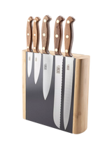 John Lewis Taylor's Eye Witness Heritage Oak Filled Bamboo Knife Block Set, 5 Piece- Buy online at McGrocer