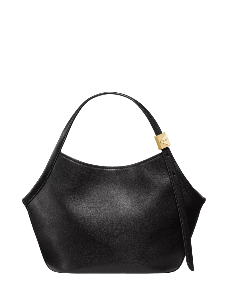 kate spade new york Deco Small Leather Tulip Tote Bag, Black