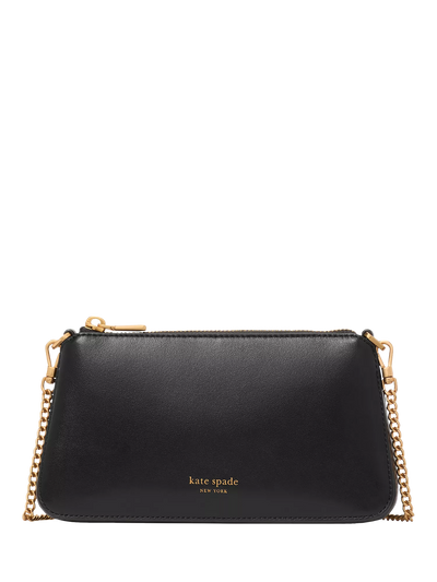 John Lewis kate spade new york Grace Leather Pochette Black- Buy online at McGrocer