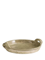 John Lewis Pottery Barn French Pot Large Terracotta Bowl, 47cm, Sage- Buy online at McGrocer
