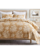 John Lewis Pottery Barn Juliette Toile Reversible Pick-Stitch Kingsize Bedspread- Buy online at McGrocer