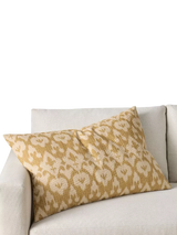 John Lewis Pottery Barn Stellan Ikat Lumbar Cushion in Gold- Buy online at McGrocer