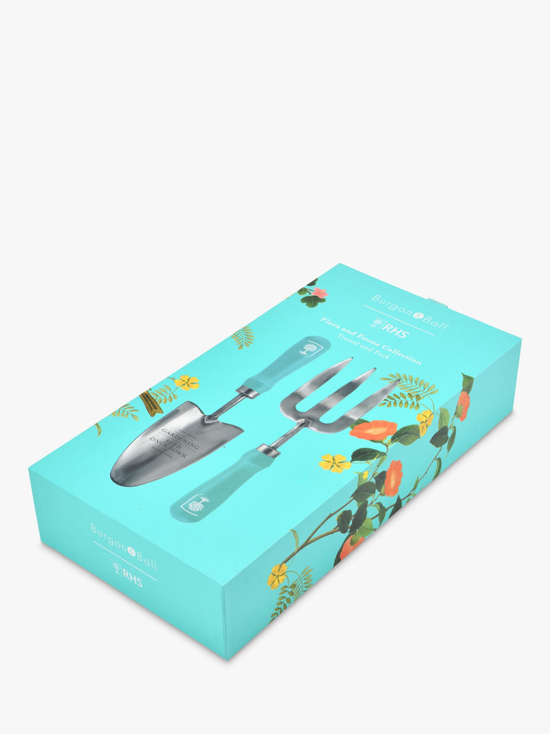 Burgon & Ball RHS trowel fork gift set, imported from the UK