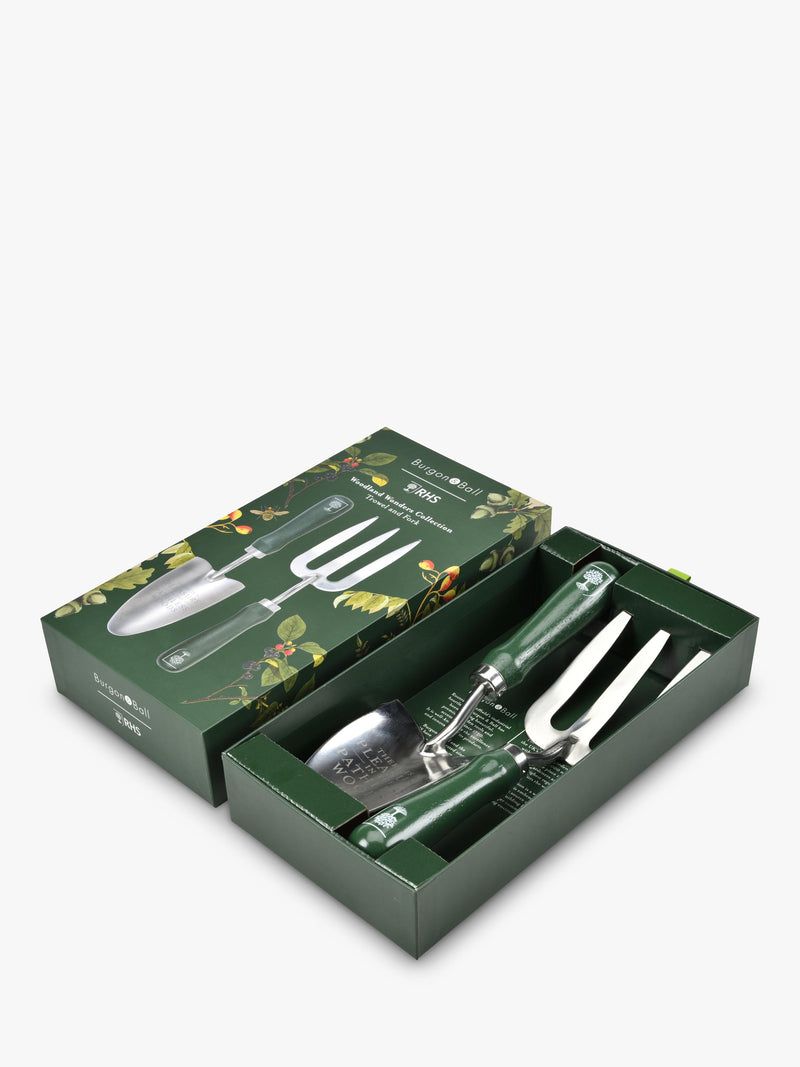 Burgon & Ball Woodland Wonders trowel and fork set (British brand)