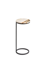 John Lewis Pottery Barn Delaney Marble C-Table Golden Side Table- Buy online at McGrocer