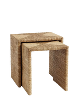 John Lewis Pottery Barn Malibu Nesting Side Table Set of 2 Natural- Buy online at McGrocer