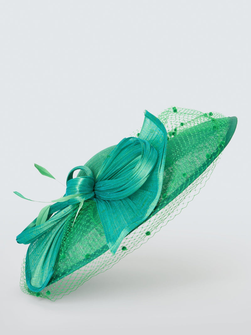 Snoxells Sadie large disc fascinator green, UK version