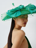 Snoxells Sadie large disc fascinator green, UK version