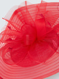 Snoxells medium disc fascinator in red, UK version