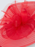 Snoxells medium disc fascinator in red, UK version