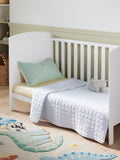 John Lewis quilted elephant blanket blue 100x120cm, imported from the UK