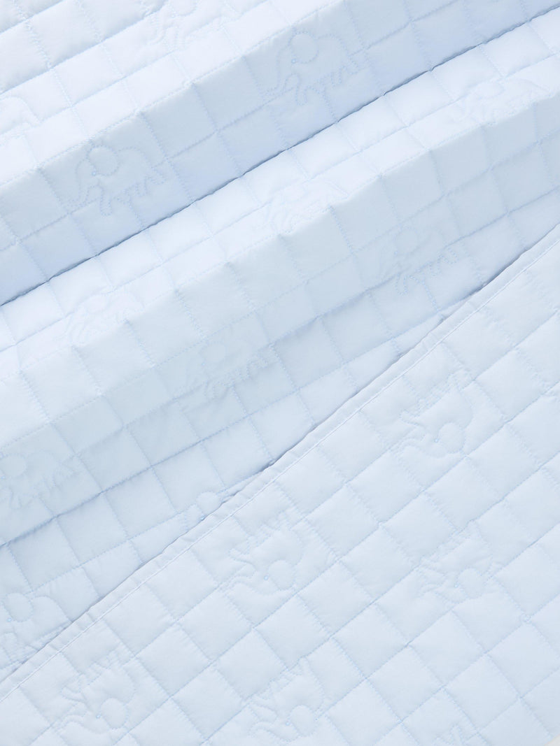 John Lewis quilted elephant blanket blue 100x120cm, imported from the UK