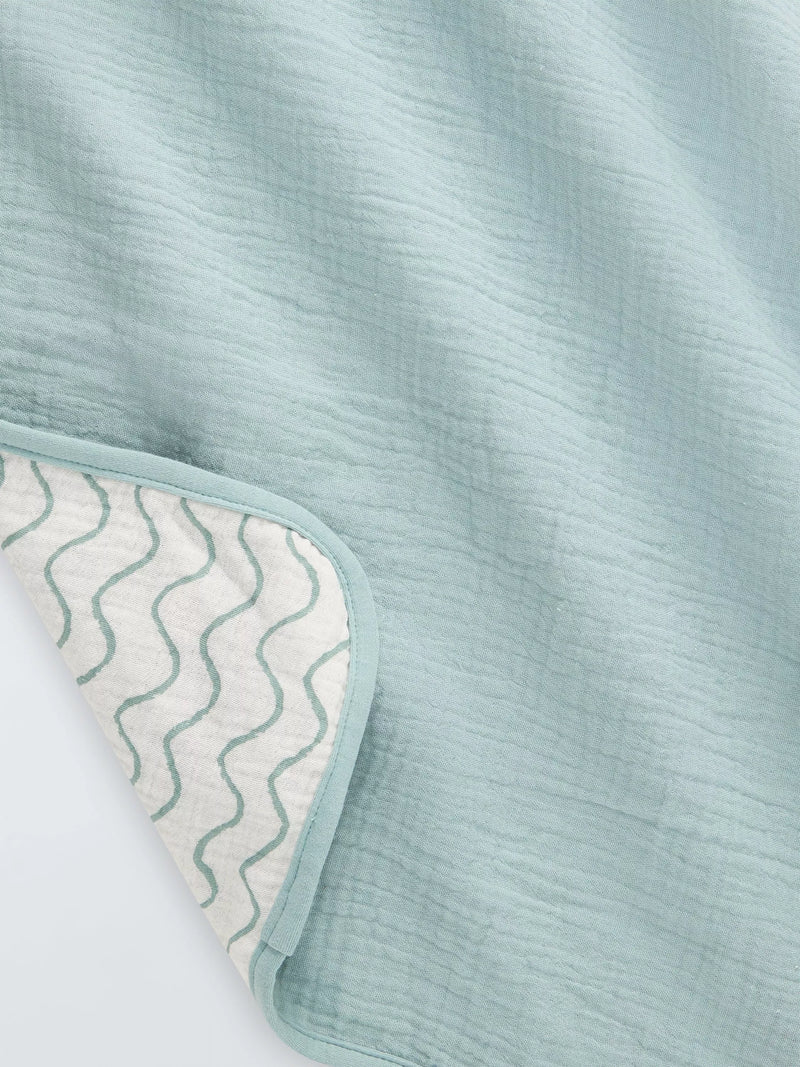 John Lewis Waves muslin blanket 80x100cm, imported from the UK