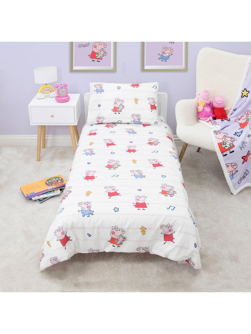 Peppa Pig reversible duvet cover set cotbed - British product
