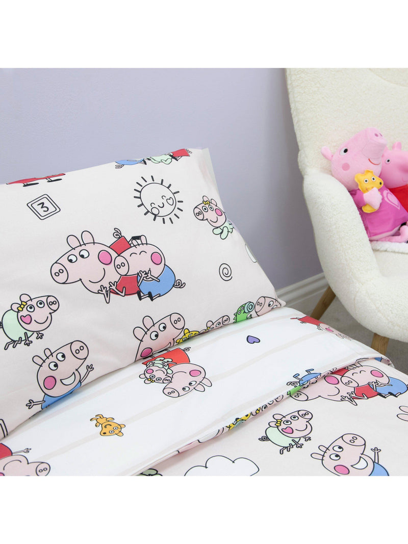 Peppa Pig reversible duvet cover set cotbed - British product