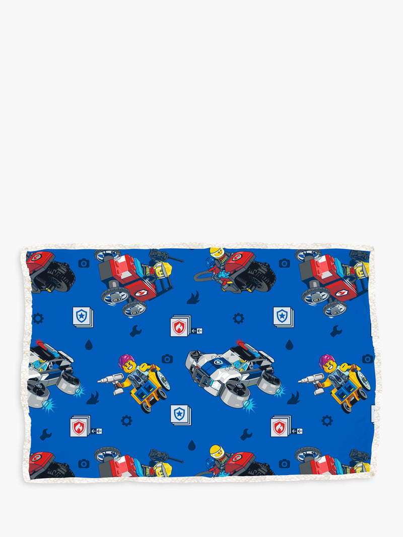LEGO City sherpa fleece blanket single 150x100cm (British brand)