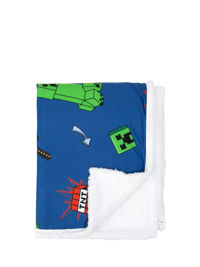 Minecraft sherpa fleece blanket (British brand)