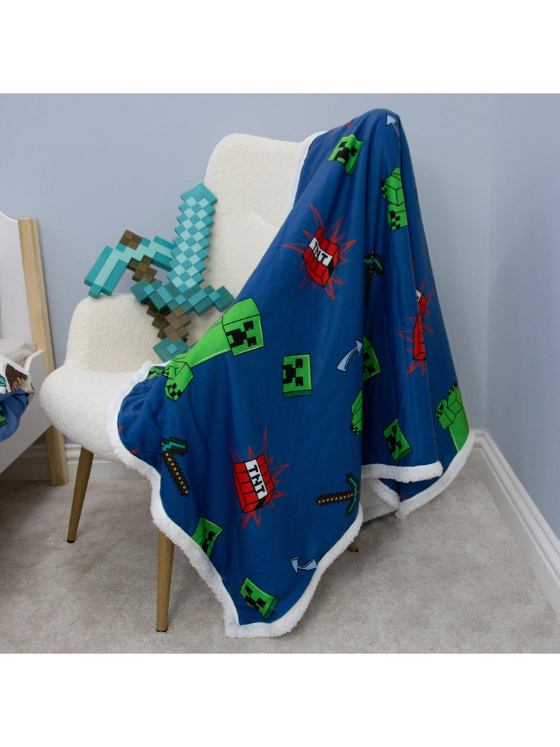 Minecraft sherpa fleece blanket (British brand)