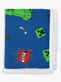 Minecraft sherpa fleece blanket (British brand)