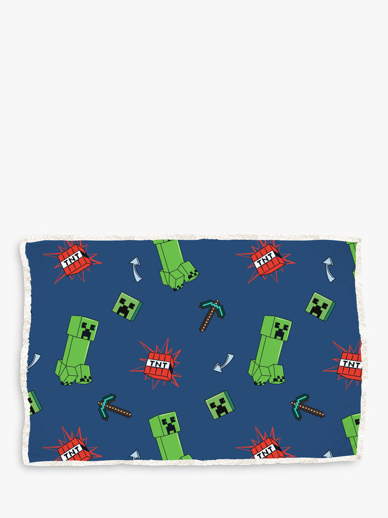Minecraft sherpa fleece blanket (British brand)